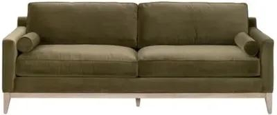 Milly 86" Velvet Sofa - Olive