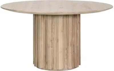 Jean 54" Round Dining Table - Smoke Gray