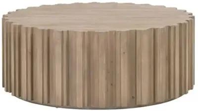 Jean Round Coffee Table - Smoke Gray - Brown