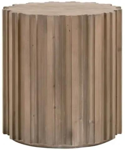 Jean Round End Table - Smoke Gray - Brown