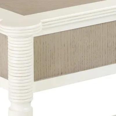 Aster Console Table - Off White/Fog/Polished Brass - Currey & Company - Ivory