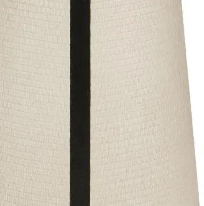 Deanna Raffia Entry Table - Ivory/Black - Currey & Company