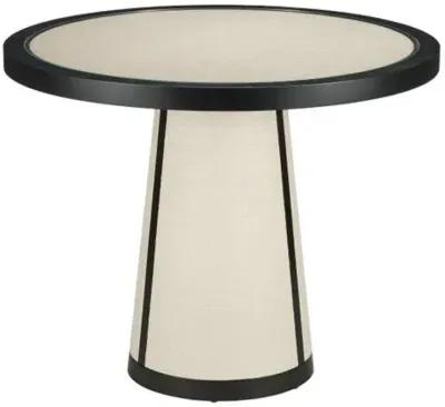 Deanna Raffia Entry Table - Ivory/Black - Currey & Company