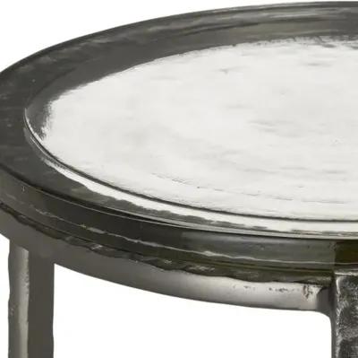 Acea Cast Glass Accent Table - Currey & Company - Gray - 18.5Hx15D in