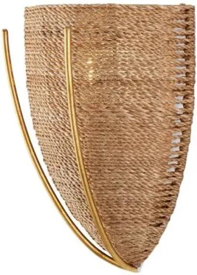 Dreamscape Rope Wall Sconce - Natural/Gold - Currey & Company - Brown