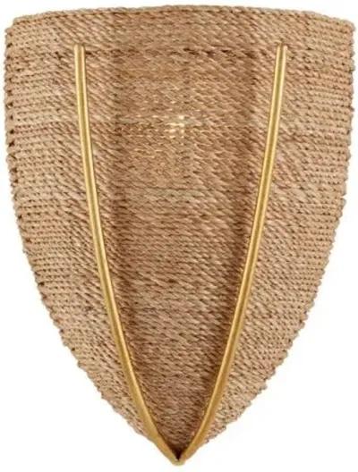 Dreamscape Rope Wall Sconce - Natural/Gold - Currey & Company - Brown