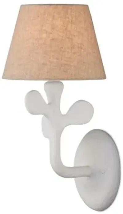 Charny Wall Sconce - Gesso White - Currey & Company