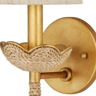 Vichy Rope Wall Sconce - Natural/Gold - Currey & Company - Brown