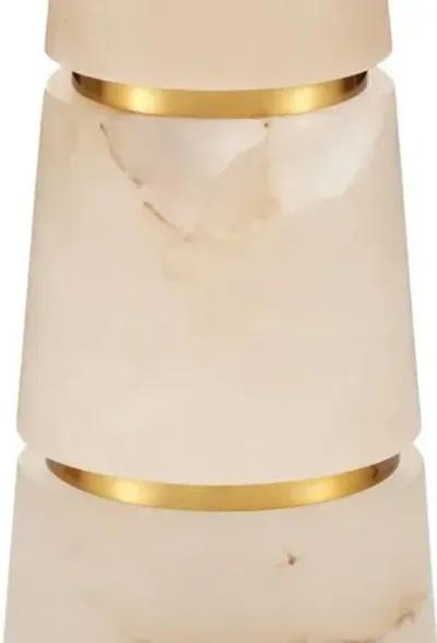 Eleanora Alabaster Table Lamp - Natural/Brass - Currey & Company - Ivory