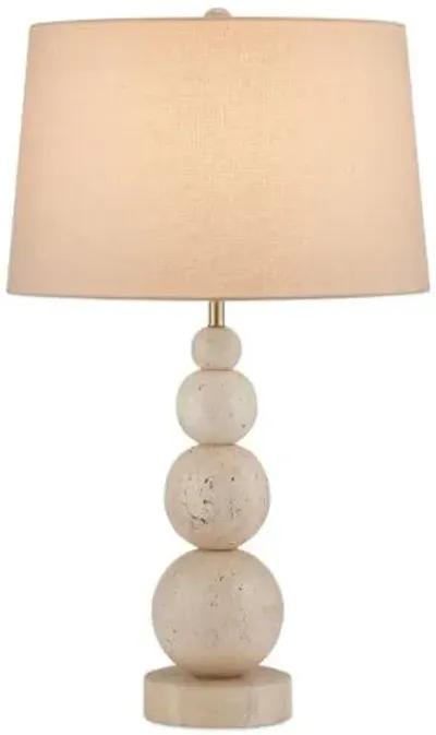 Niobe Table Lamp - Natural - Currey & Company - Ivory