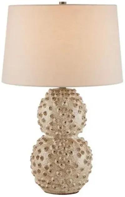 Barnacle Table Lamp - Ivory/Brown - Currey & Company