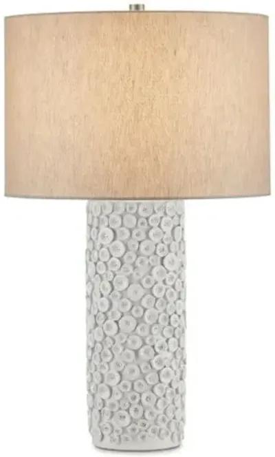 Buttons Plug-in Table Lamp - Gloss White - Currey & Company