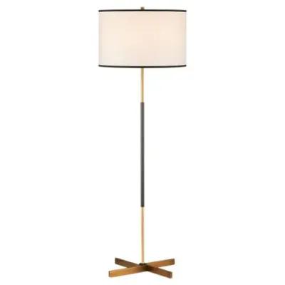 Willoughby Plug-in Floor Lamp - Brass/Oil Rubbed Bronze - Currey & Company