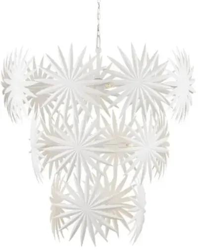 Bismarkia Chandelier - Gesso White - Currey & Company