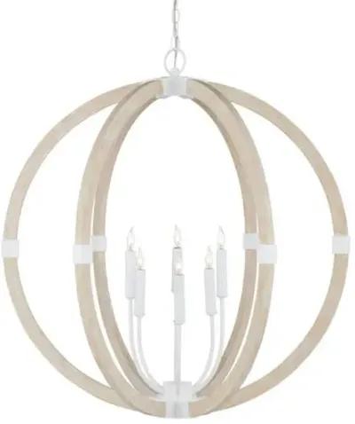 Bastian Orb Chandelier - Sugar White/Sandstone - Currey & Company