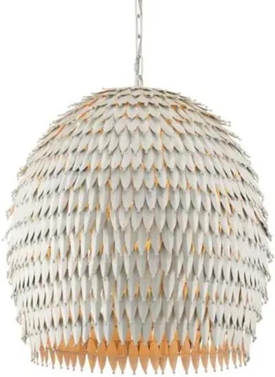 Overlay Pendant - White - Currey & Company