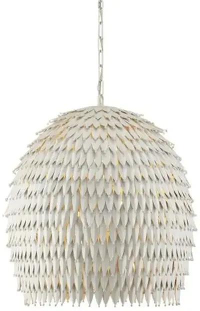 Overlay Pendant - White - Currey & Company