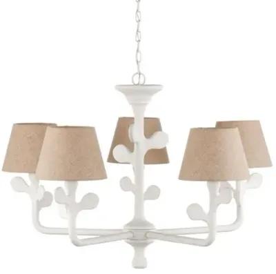 Charny Chandelier - Gesso White - Currey & Company - Ivory