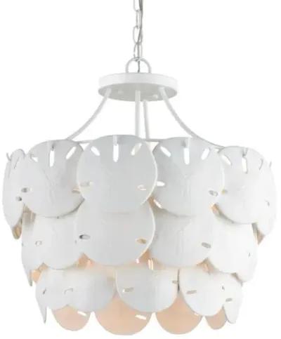 Tulum Medium Chandelier - White/Sugar White - Currey & Company