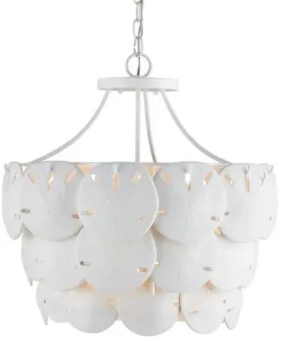 Tulum Medium Chandelier - White/Sugar White - Currey & Company