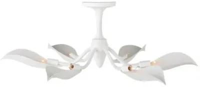 Snowflower Semi Flush Mount - Gesso White - Currey & Company