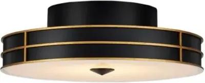 Fielding Flush Mount - Currey & Company - Black