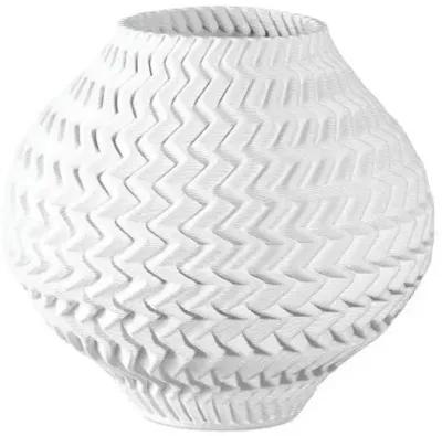 Plisse Vase - White - Currey & Company