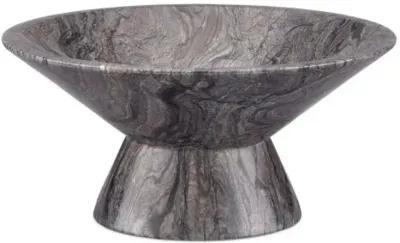 Lubo Marble Bowl - Currey & Company - Gray