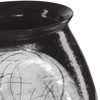 Nakamura Vase - Black/Light Gray - Currey & Company