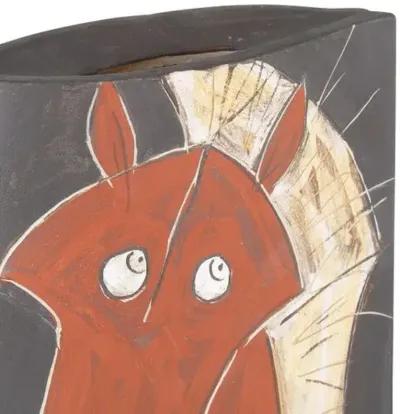 Artistic Horse Vase - Red - Currey & Company