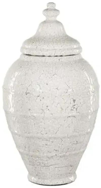 Virginal Jar - Antique White - Currey & Company