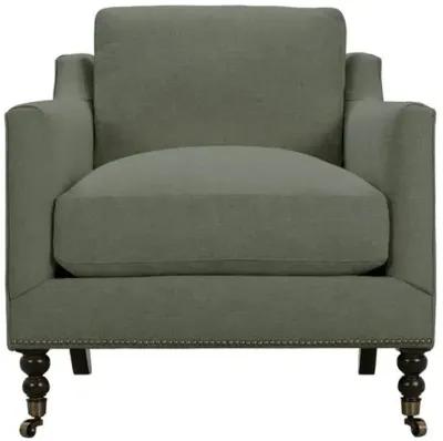 Margot Linen-Blend Chair - Green