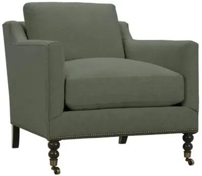 Margot Linen-Blend Chair - Green