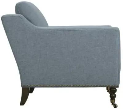 Margot Linen-Blend Chair - Blue