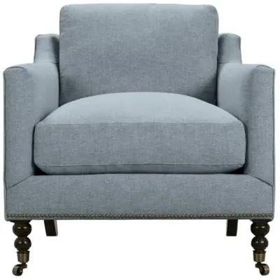 Margot Linen-Blend Chair - Blue