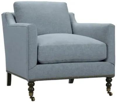 Margot Linen-Blend Chair - Blue