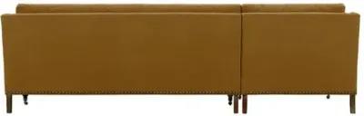 Margot Velvet Sectional Chaise - Brown - Comfortable, Sturdy, Stylish