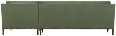 Margot Velvet Sectional Chaise - Green - Comfortable, Sturdy, Stylish