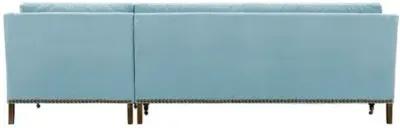 Margot Velvet Sectional Chaise - Blue - Comfortable, Sturdy, Stylish