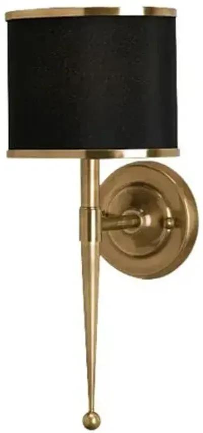 Primo Wall Sconce - Black/Brass - Currey & Company