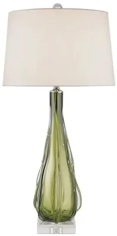 Zephyr Table Lamp - Green - Currey & Company