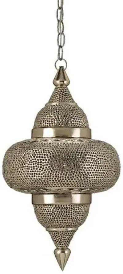 Tangiers Pendant - Nickel - Currey & Company - Silver