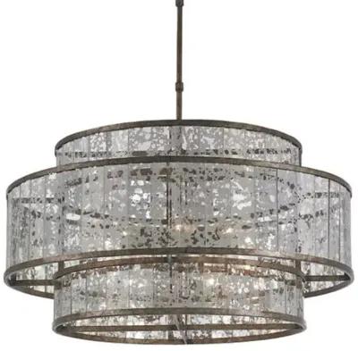 Fantine Large Chandelier - Pyrite Bronze - Currey & Company - White