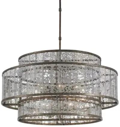 Fantine Large Chandelier - Pyrite Bronze - Currey & Company - White