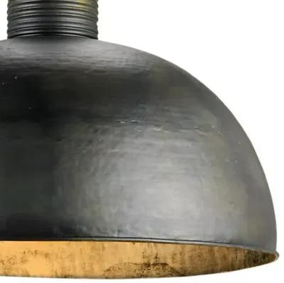 Saga Pendant - Dark Blackened Steel - Currey & Company