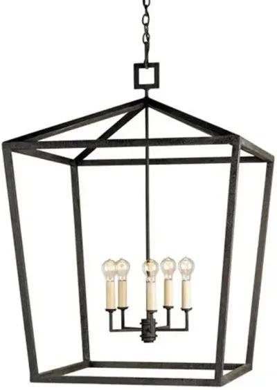 Denison Grande Lantern - Molé Black - Currey & Company