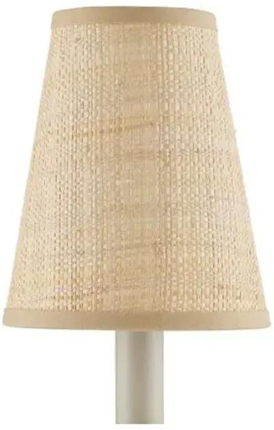 Grasscloth Tapered Chandelier Shade - Currey & Company - Beige