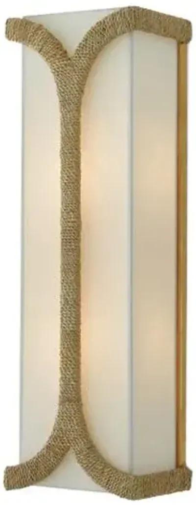 Carthay Wall Sconce - Natural/Dark Contemporary Gold - Currey & Company - Silver