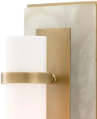 Bruneau Wall Sconce - Natural/White/Antique Brass - Currey & Company - Gold