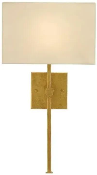 Ashdown Wall Sconce - Antique Gold - Currey & Company